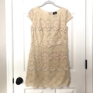 Crochet and Lace Shift Dress